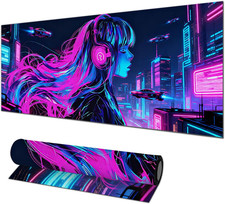 Large Mouse Pad 31.5X11.8 Inch Gaming Mousepad Neon City Gamer Aesthetic Non-Sli