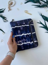 Zippered leather notebook cover. Zippered organizer for documents. Zippered plan