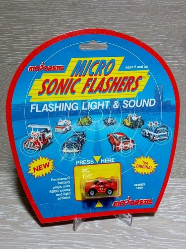 Vintage Majorette Micro Sonic Flashers Rosso Ferrari, Serie 1300 #1310