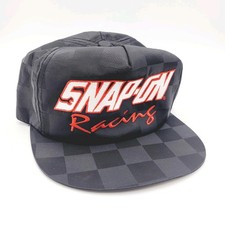 VTG Snap-On Tools Racing Embroidered Logo Snapback Hat Cap Checkered K-Products