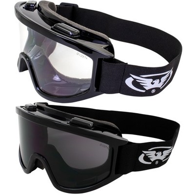 2 Pair of Global Vision Windshield Padded Motorcycle Riding Goggles ANSI Z87.1