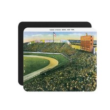 Yankee Stadium, Bronx Ny Computer Laptop Gaming Mouse Pad Blue and White