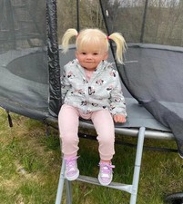Painted 28Inch Toddler Girl Reborn Baby Doll Kit Hand-Rooted Hair Toy Kids Gifts