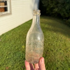 Vintage H. Nehring & Sons Fond du Lac Wisconsin Wis Soda Bottle Octagon base