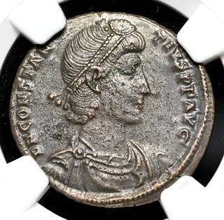 ROMAN EMPIRE. Constantius II. AD 337 361. Æ Centenionalis NGC Choice XF
