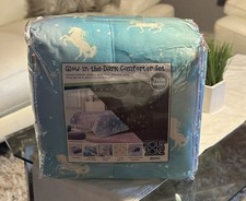 Glow-in-the-Dark Unicorn Comforter Set Twin 5-Piece Kids Bedding Set   New