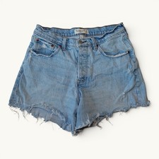 Abercrombie Fitch The 90s Baggy Shorts Low Rise Denim Light Wash Size 29