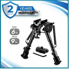 6-9 Inch Tactical Bipod Rotate Horizontally & Picatinny Rail Mount Adapter