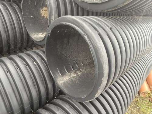 JFC 225 millimetre twinwall perforated land drain pipe