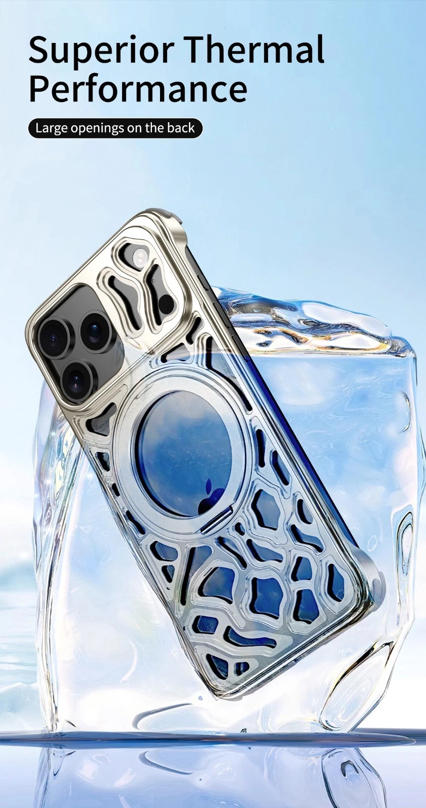 磁性金属无框防震可支撑手机壳 适合 iPhone 17 16 15 Pro Max - 第 7 张/共 20 张