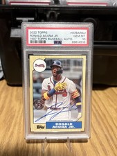 2022 Topps Series 1 - Autographs Ronald Acuña Jr. #87BA-RAJ Gem Mint 10