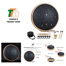 Handcrafted 12-Inch Steel Tongue Drum in D Major - Perfect Gift for Music Lovers