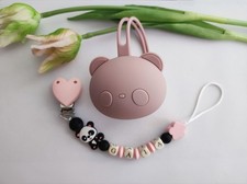 Catenella Porta Ciuccio Personalizzabile Con Nome + Custodia 