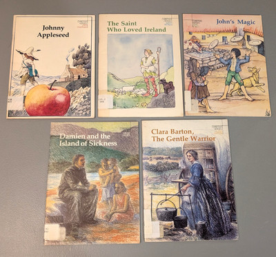 Christian Heroes Kids Book Lot - Father Damien / St. Patrick / Clara Barton