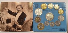 Serie Divisionale 2001 della Zecca d’Italia dedicata a “Giuseppe Verdi”
