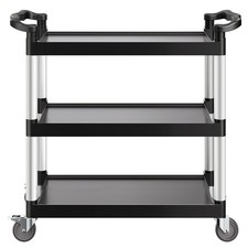 Uimoso Heavy Duty Utility Cart 500 lbs Capacity 3-tier Service Cart with Wheels