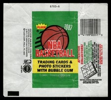 1987-88 Fleer Basketball EMPTY Wax Pack Wrapper Collector's Pages AD