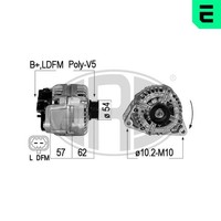 ERA Lichtmaschine Generator Lima 210834A FüR Opel 14V Corsa S07 Astra A04 GTC CC