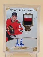 2019-20 Upper Deck The Cup - Signature Materials Rookies Adam Boqvist #SP-AB /99