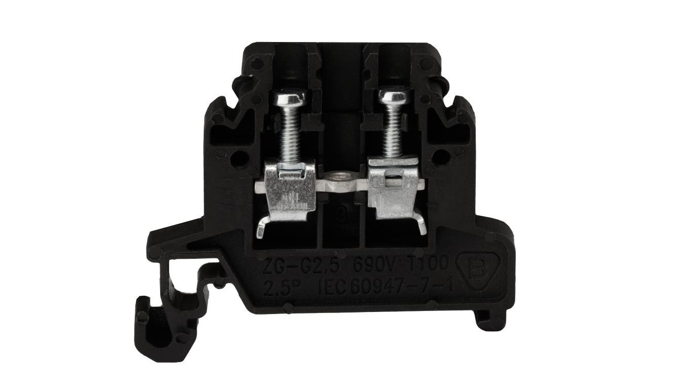Rail Connector 2 Core 2.5mm² Black ZG-G2.5 A11-8103