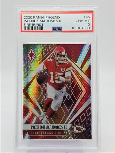 PATRICK MAHOMES II 2020 PHOENIX FIREBURST PRIZM CHIEFS A PSA 10 Q0004