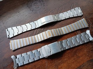 Konvolut Vintage Stahl Bänder Rado Certina Fortis