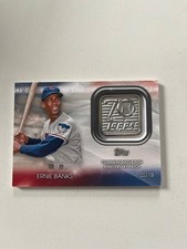 2021 Topps - Topps 70th Anniversary Manufactured Logo Patches Ernie Banks...