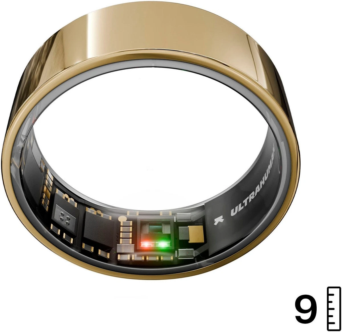 Ultrahuman Ring AIR Smart Ring Größe 9 Bionic Gold Schlaftracker Neuwertig MwSt