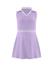 Girls Tennis Dress Golf Outfit Sleeveless Athletic Dresses Polo V Neck Sport ...