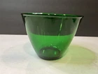 Vntg Anchor Hocking Emerald Green Glass Mixing Bowl 4” Tall 5” Diameter