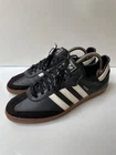 VTG Adidas Samba Black Leather Men's Sneakers MADE IN WEST GERMANY / USA 9.5