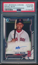 PSA 10 MIGUEL BLEIS AUTO 1st 2021 Bowman Chrome Prospects RED SOX RC GEM MINT