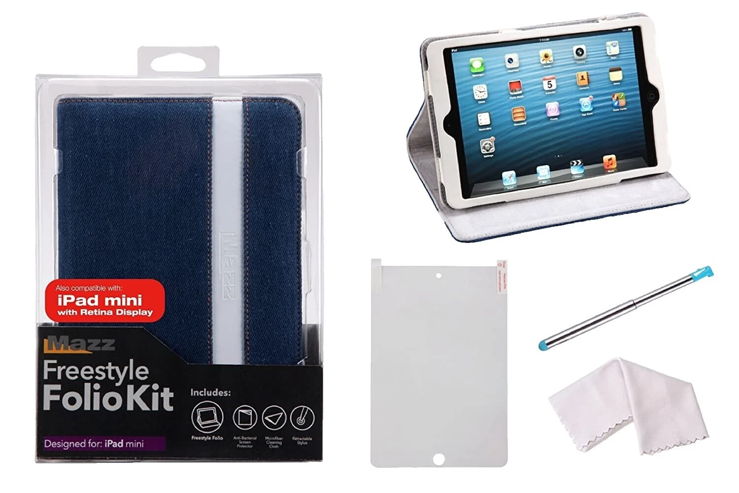 Kit lector de libros electrónicos y tablet Estuches, Fundas y teclado Folios Para Apple iPad Mini 2