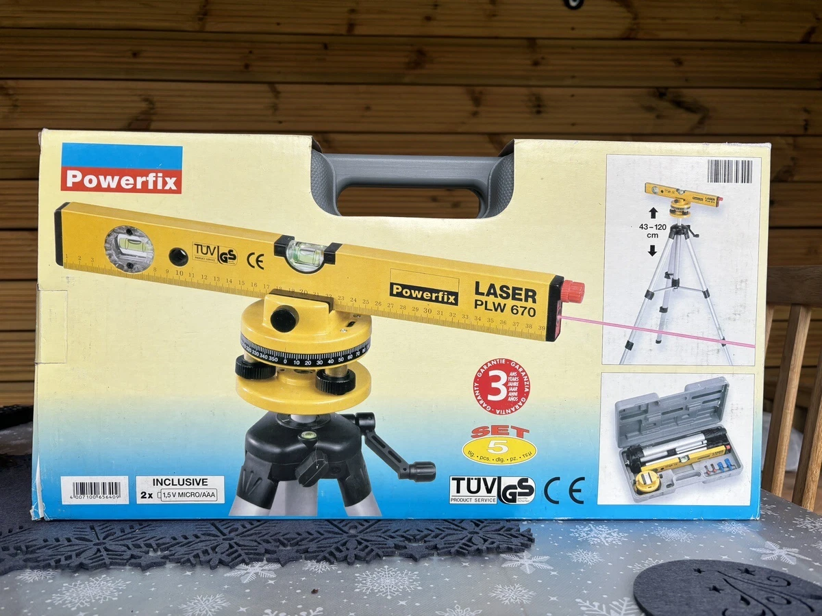 POWERFIX PLW 670 LASER SPIRIT LEVEL WITH TRIPOD