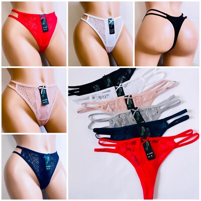 6-12 Thong Tangas Undies Panties sexy Underwear G-string Strappy T-back 299 S-XL