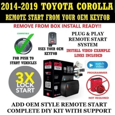 Remote Start Kit for 2014-2019 TOYOTA COROLLA PTS Plug and Play 3X Lock