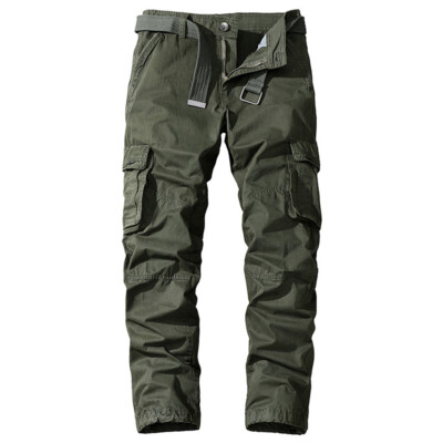 Herren Cargo Hose Freizet Trainingshose Cargohose Jogger Langhose Sport DE