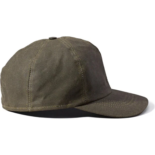 Gorra de tela de hojalata aislada Filson 11060068 HECHA EN EE. UU. nutria oliva algodón encerado CC Foto 4 de 4