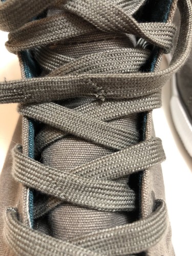 Levi’s Size 9.5 Lace Up High Top Charcoal Dark Teal Gray Turquoise Zip - Picture 11 of 11