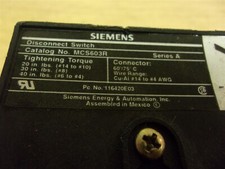 Siemens MCS603R Disconnect Switch  *FREE SHIPPING*