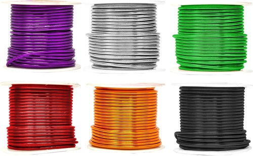 12 Gauge Anodized Aluminum Craft Wire Set - 6 Color Flexible Jewelry Making Wire - Picture 3 of 11