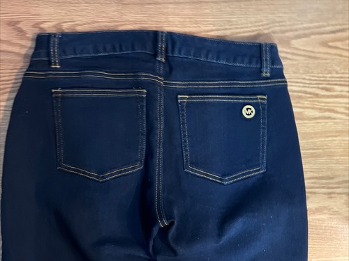 Michael Kors Skinny Ankle Jeans Womens Size 2 Dark Wash Stretch Zipper - Picture 8 of 9