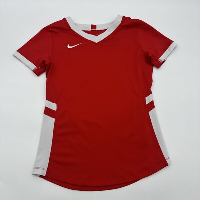 Nike T Shirt For Kids Medium Solid Logo Red  #12233