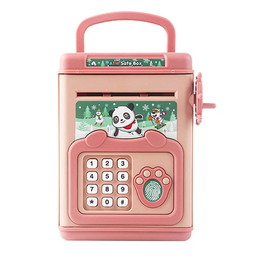 Electronic Piggy Bank ATM Password Money Box Cash Coins Saving Kids Gift Pink - Picture 3 of 5