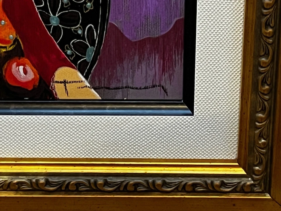 Itzchak Tarkay "She Speaks Softly" 2001 adornado a mano, mate/enmarcado, firmado Foto 3 de 4