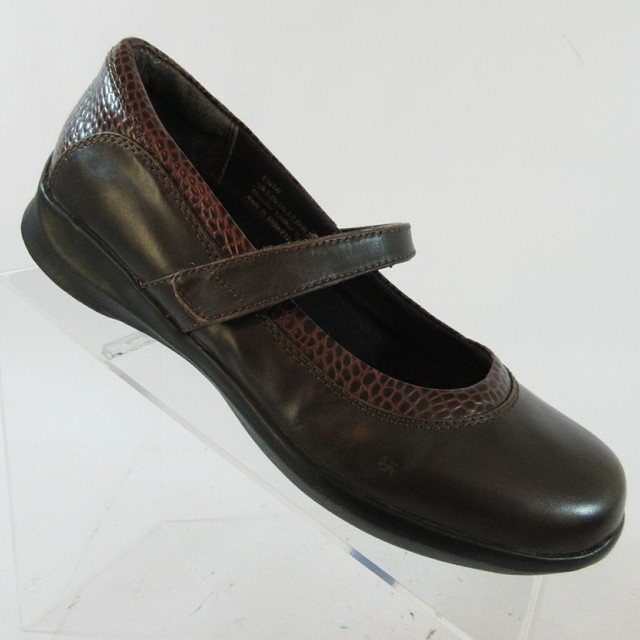 Apex Julia Brown Leather Snake Print Mary Jane Shoes Womens Size 8 M | eBay