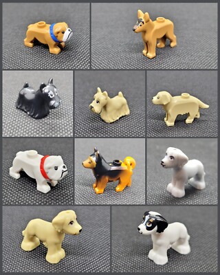 LEGO  Figuren  Tiere Hund Labrador Schäferhund Bulldogge Terrier uvm. Bauernhof