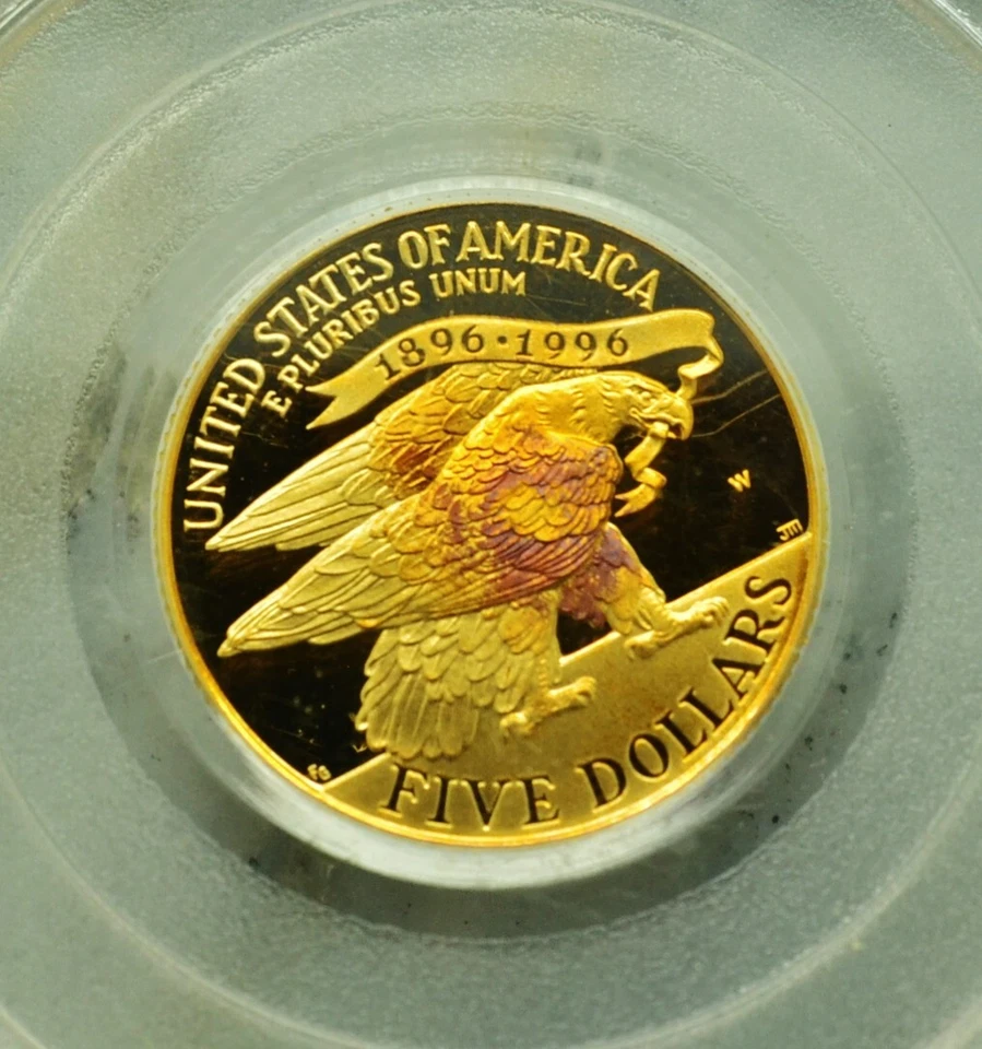 1995-W Olympics Torch Runner Commemorative $5 Gold PCGS PR69 DCAM - Image 3 of 4