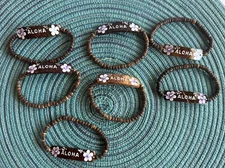 7 HAWAIIAN FRIENDSHIP BRACELETS, Hand Crafted and Hand Painted 