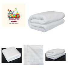 Luxury Hotel  Spa Towel Turkish Cotton Oversized Bath Sheets - White - 40x80...